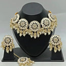 Vaamika Gold Plated Kundan Stone & Meenakari & Beads Necklace Set