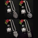 Vaamika Oxidised Plated Necklace Combo - VMNECK363