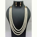 Vaamika Gold Plated Beads Long Necklace Set- VMNECK397