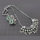 Vaamika Oxidized Plated Kundan Stone Haram Necklace Set