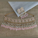 Vaamika Gold Plated Kundan Stone & Beads Necklace Set