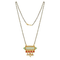 Mahi Long Chain Mangalsutra Set with Kundan and Meenakari work for Women (VNCJ100263)