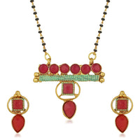 Mahi Long Chain Mangalsutra Set with Kundan and Meenakari work for Women (VNCJ100265)