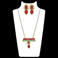 Mahi Long Chain Mangalsutra Set with Kundan and Meenakari work for Women (VNCJ100265)