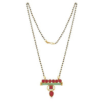 Mahi Long Chain Mangalsutra Set with Kundan and Meenakari work for Women (VNCJ100265)