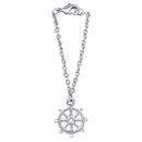 Mahi Wheel Shaped Watch Charm Jewellery Accessorries for Women & Girls Jewellery (WC1001020R)