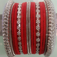 Shree Asha Bangles Pack Of 12 Silver Plated Bangles Set