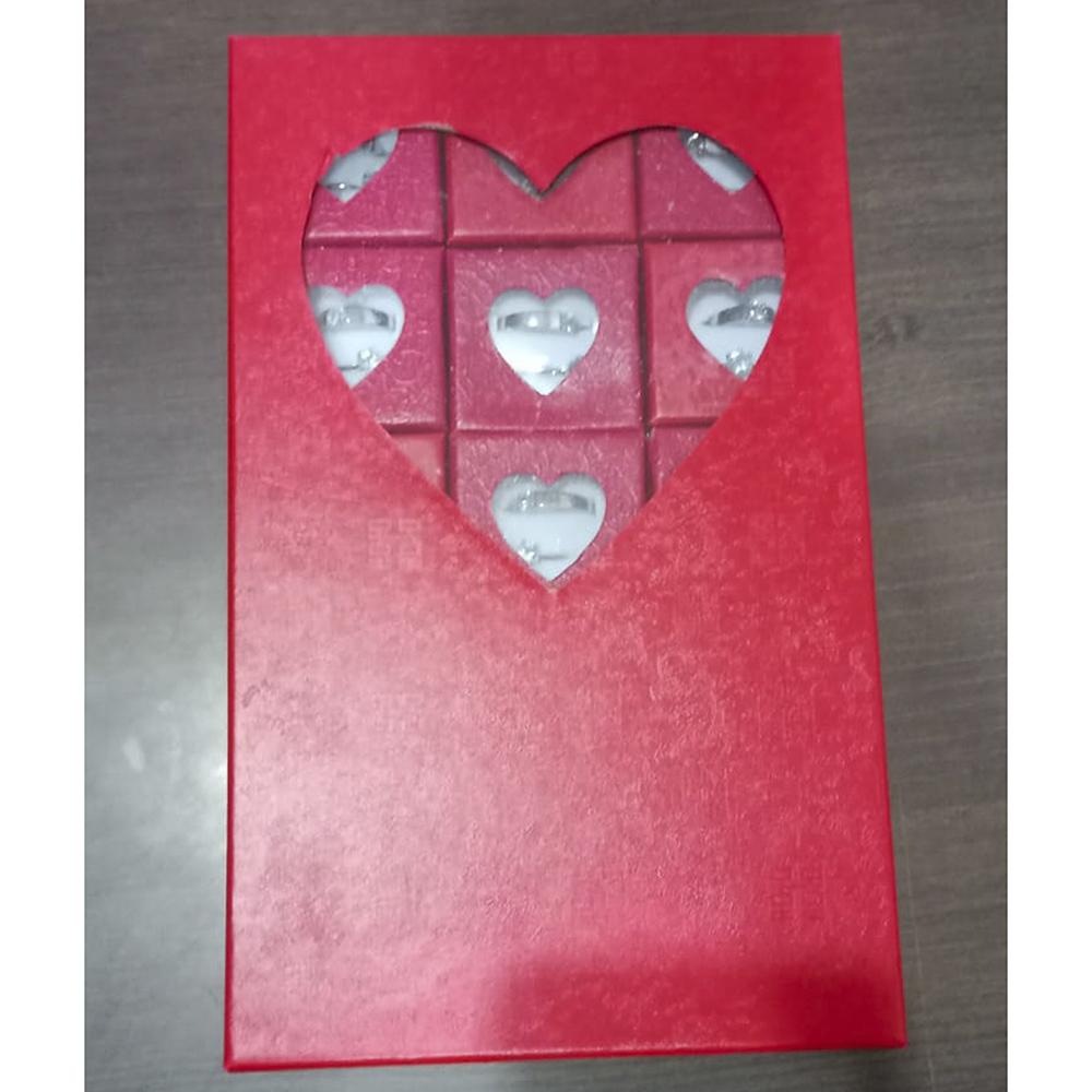 Urbana Rhodium Plated Solitaire Couple Ring Set With Crystal Stone - 1506378