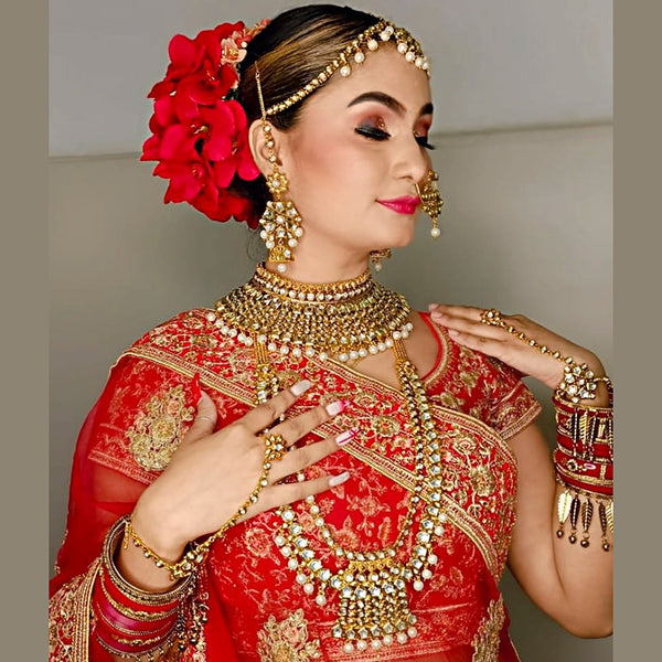 Bhavi AD Kundan Copper Bridal Jewellery Set - FBB0076