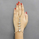 Tip Top Fashions Gold Plated Austrian Stone Hand Harness