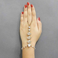 Tip Top Fashions Gold Plated Austrian Stone Hand Harness