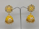 Midas Touch Gold Plated Meenakari And Pearl Jhumki Earrings - Z0127