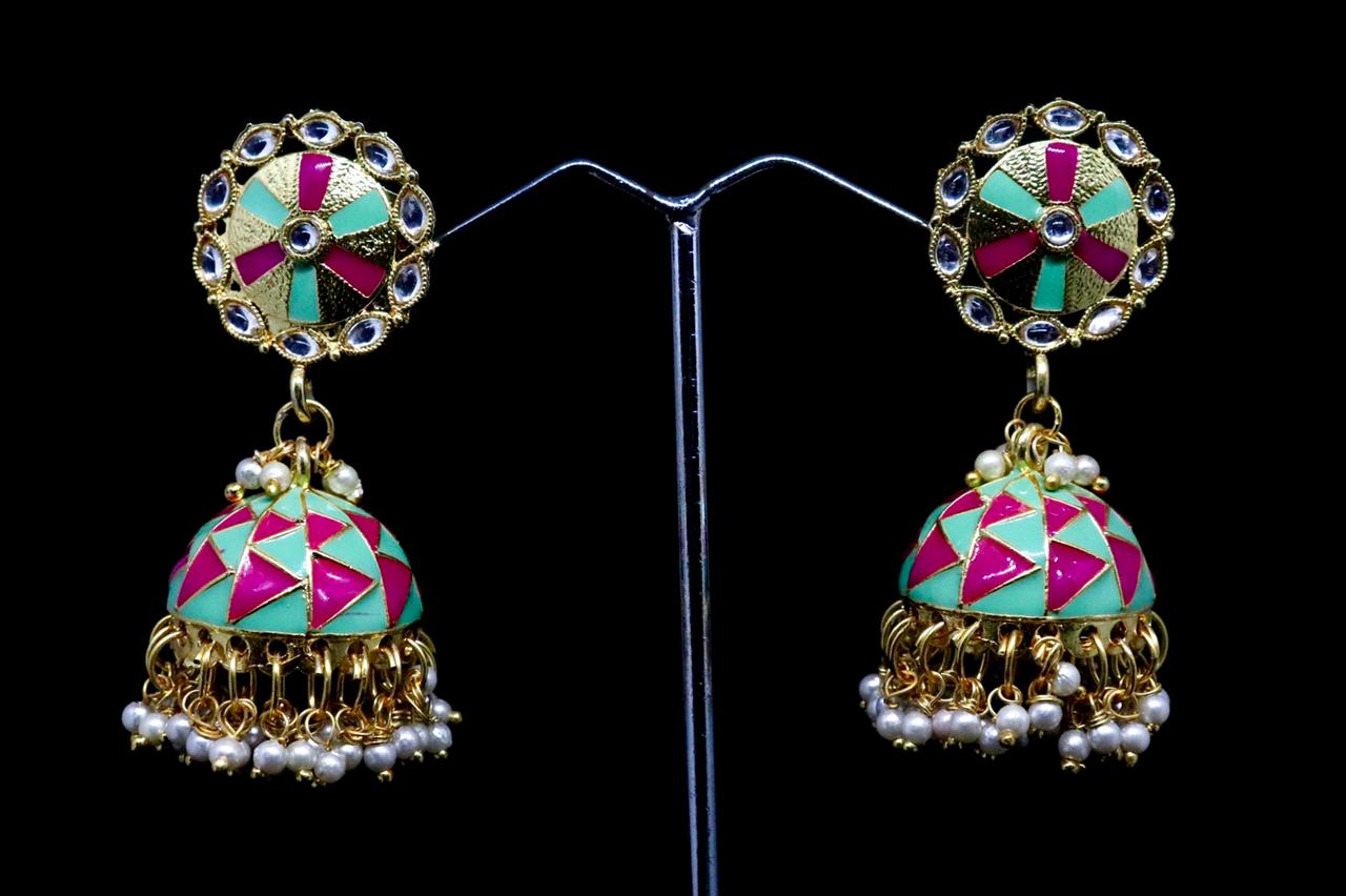 Midas Touch Gold Plated Jhumki Earrings