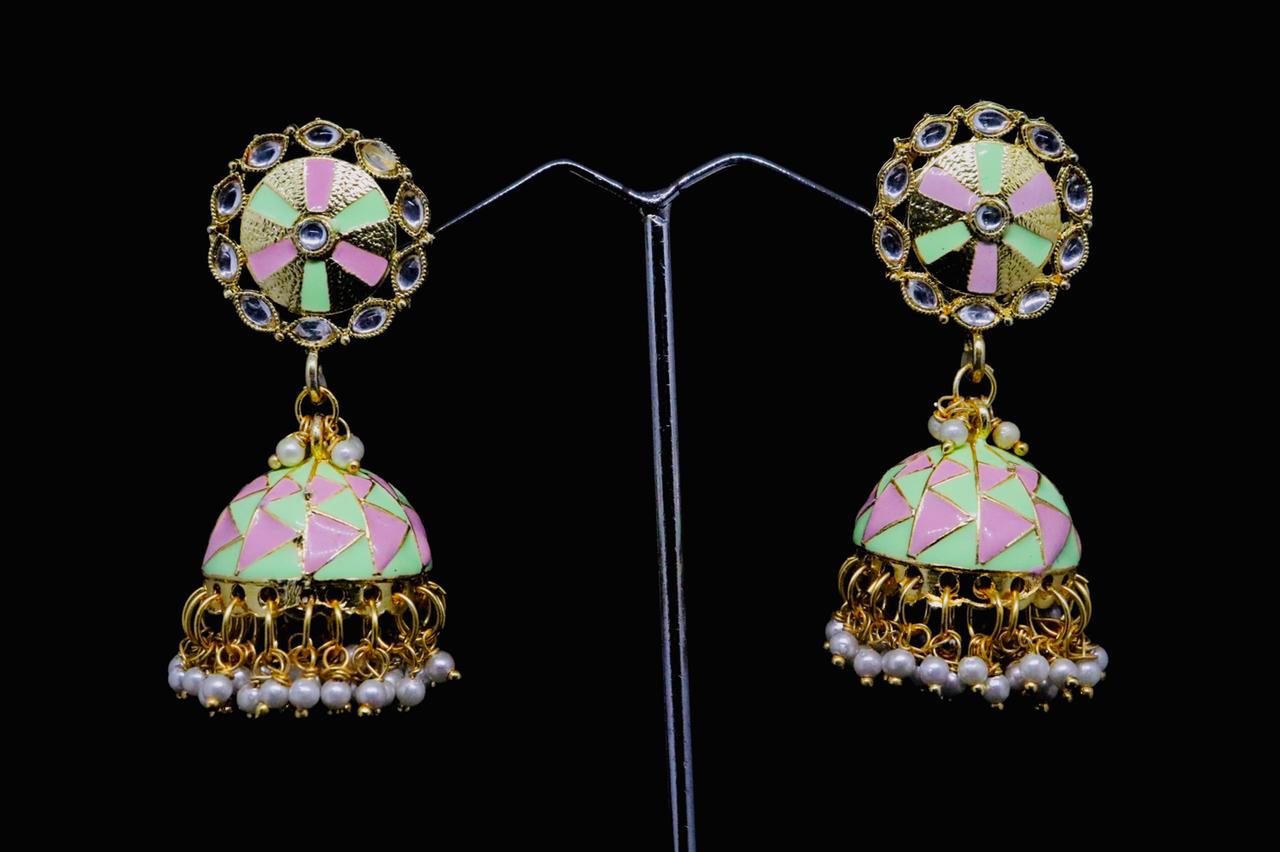 Midas Touch Gold Plated Jhumki Earrings