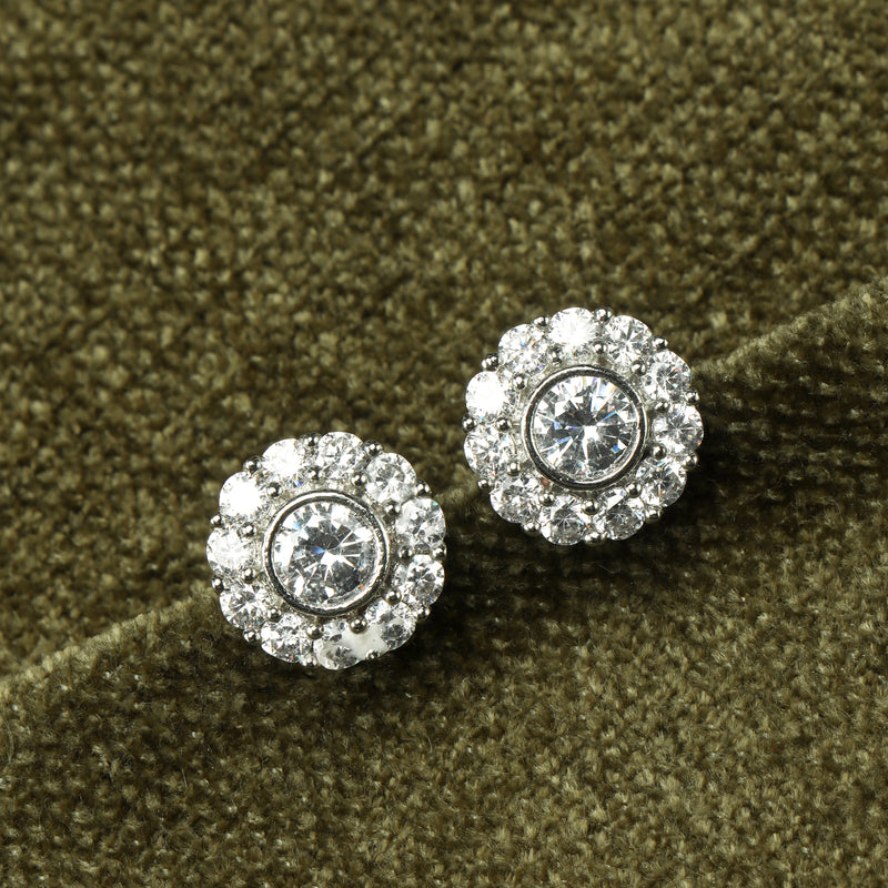 Nipura Zircon Diana Stud Earrings