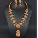 Ganpati Arts AD Stone Copper Necklaces Set