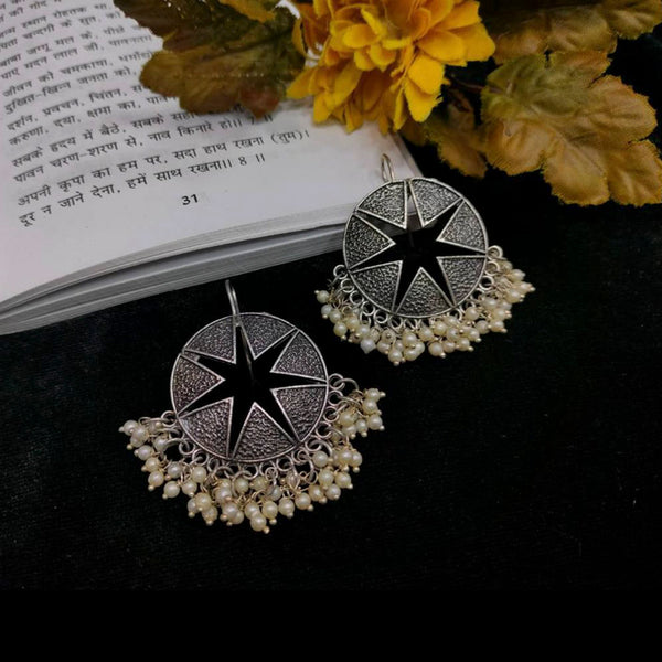 Blythediva Pack Of 3 Oxidised Plated Star Dangler Earrings