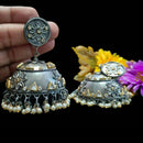 Blythediva Pack Of 3 Oxidised Plated Jhumka Earrings