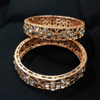Pooja Bangles Gold Plated Austrian Stone Bangles Set